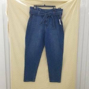 Energie Hi-Rise Paperbag Waist Straight Jeans